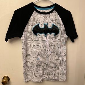 Boys Batman T-shirt Black/White Size 2XL